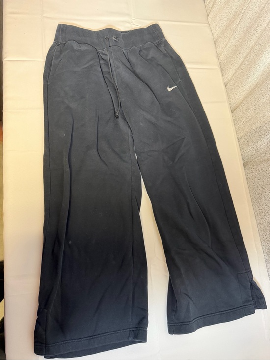 Nike Pants - Nike Black Ribbed Waist Sweatpants with White Swoosh Tag
